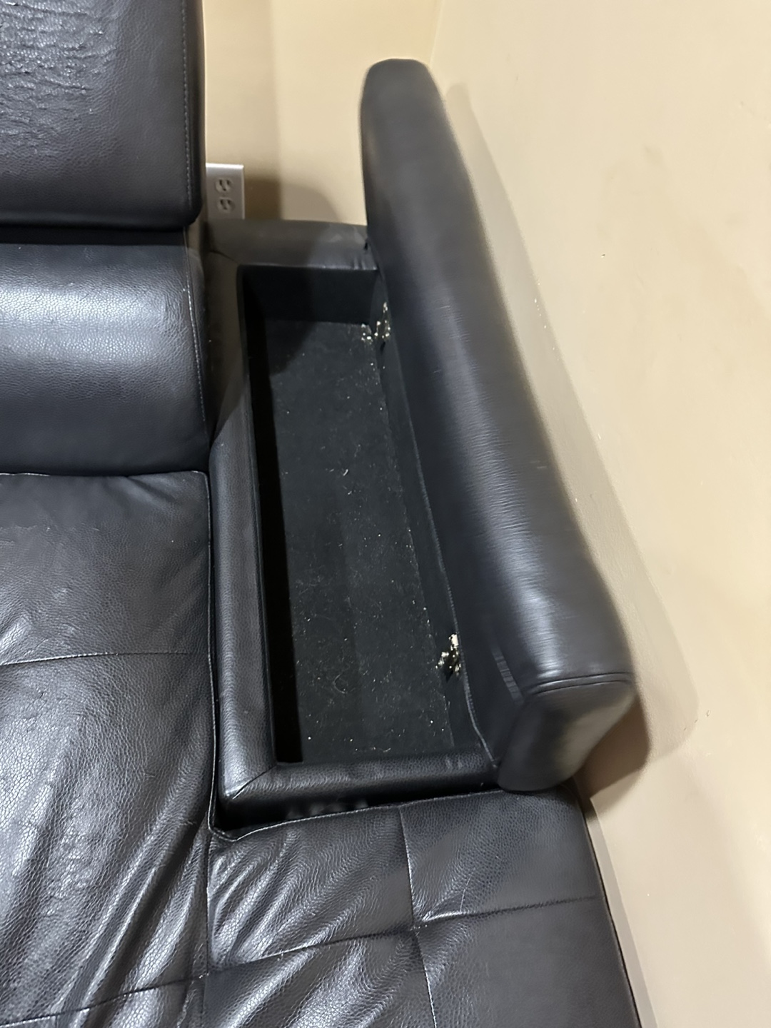 Black Leather Sectional Sofa FREE - photo 4