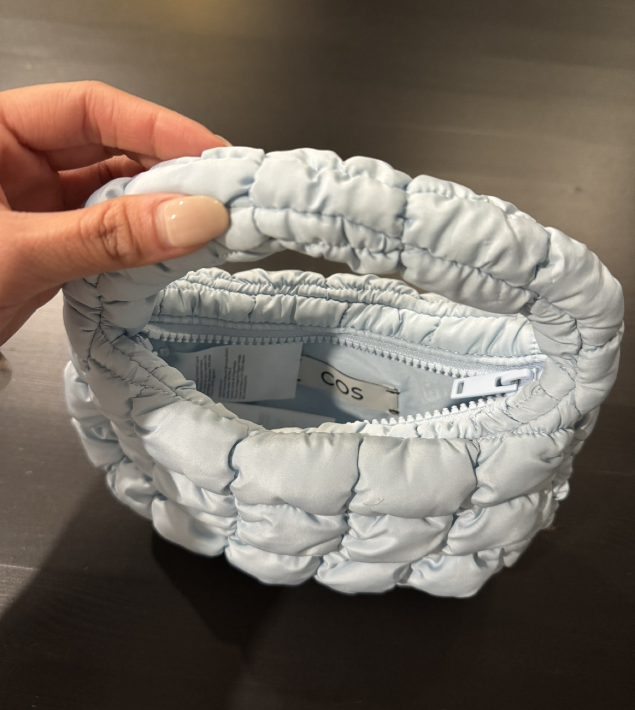 COS Quilted Micro Bag - Baby Blue - photo 2
