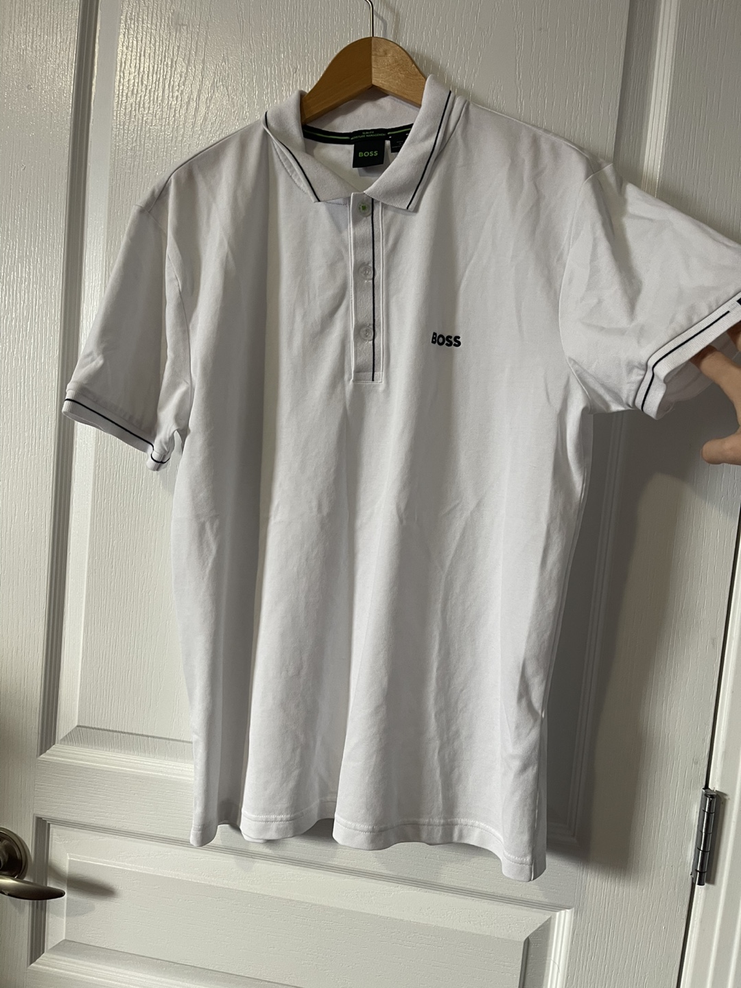 BOSS White Polo Shirt Size L