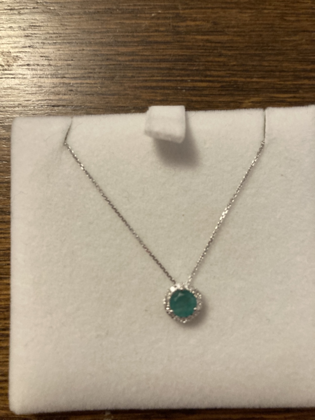14kt Gold Emerald Necklace with diamonds - photo 2