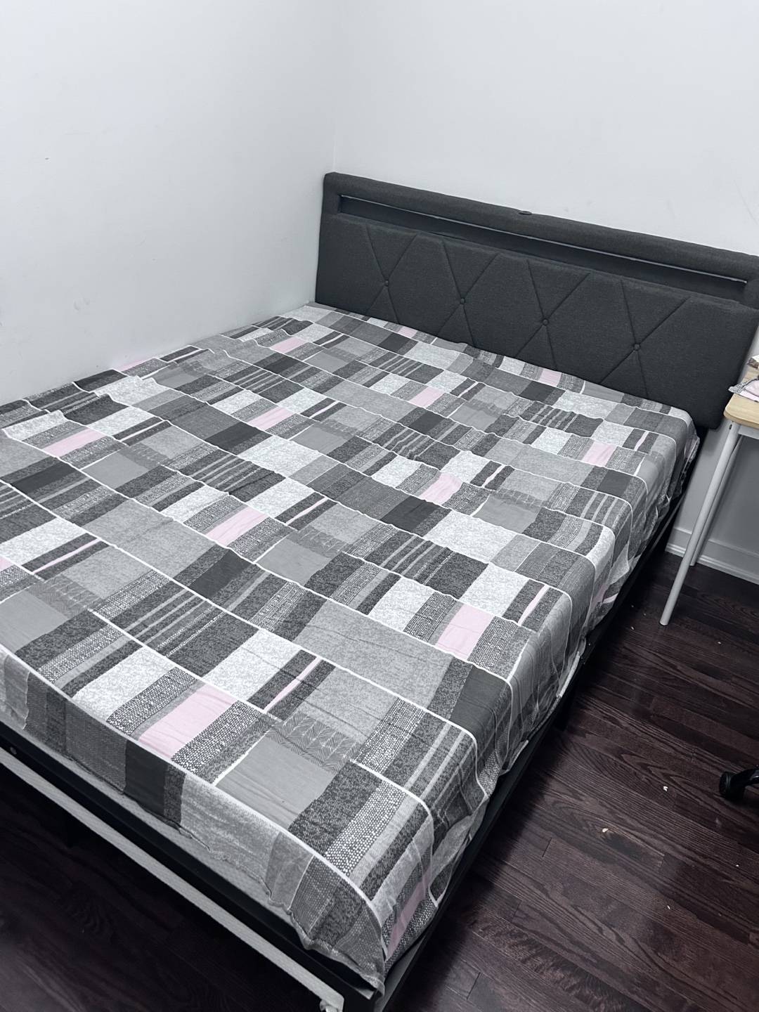 Double Bed Frame along with 12 inch mattress