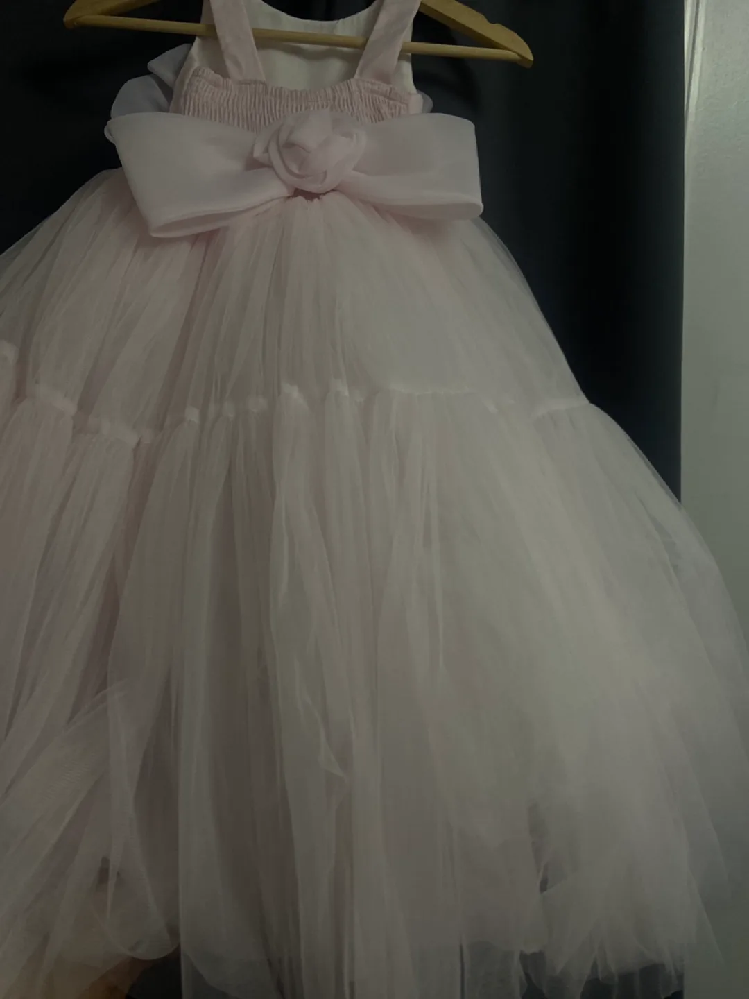 Pink Flower Girl Dress with Feathers image indicator(6)