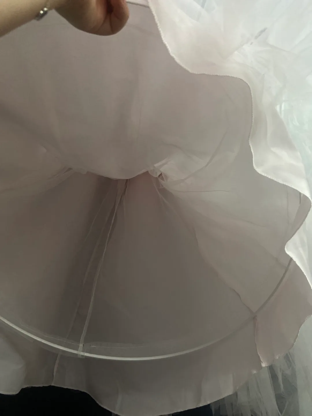 Pink Flower Girl Dress with Feathers image indicator(2)