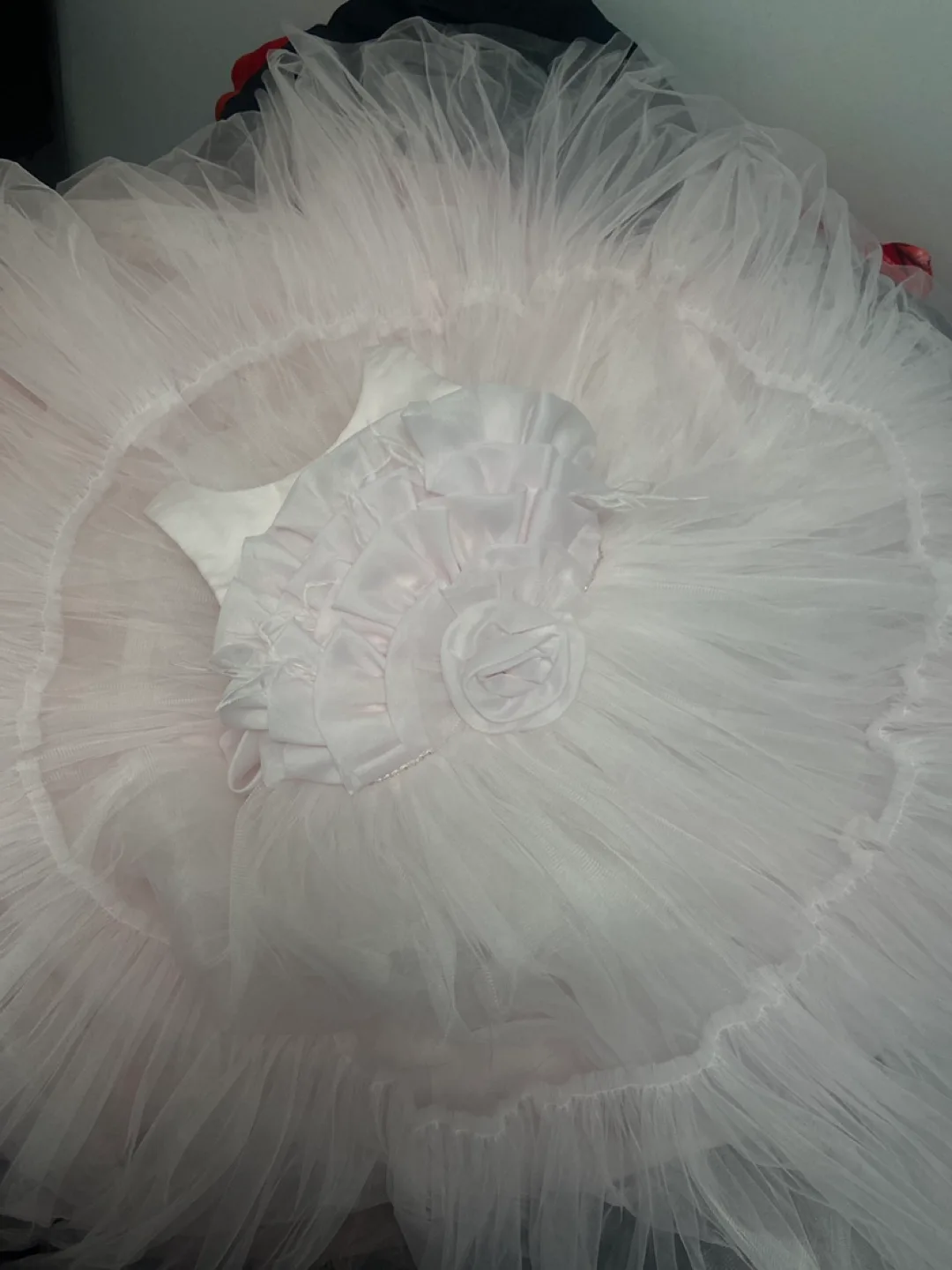 Pink Flower Girl Dress with Feathers image indicator(8)