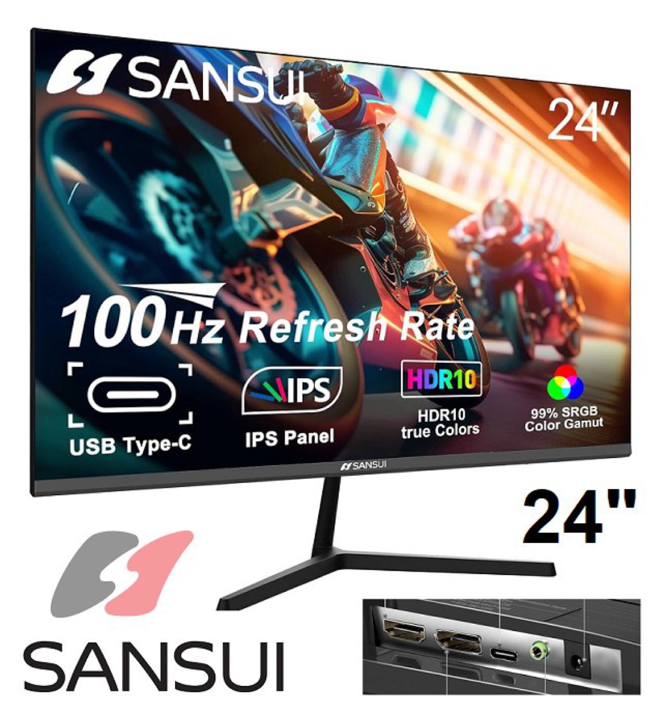 **NEW** SANSUI 1080P FHD COMPUTER MONITOR