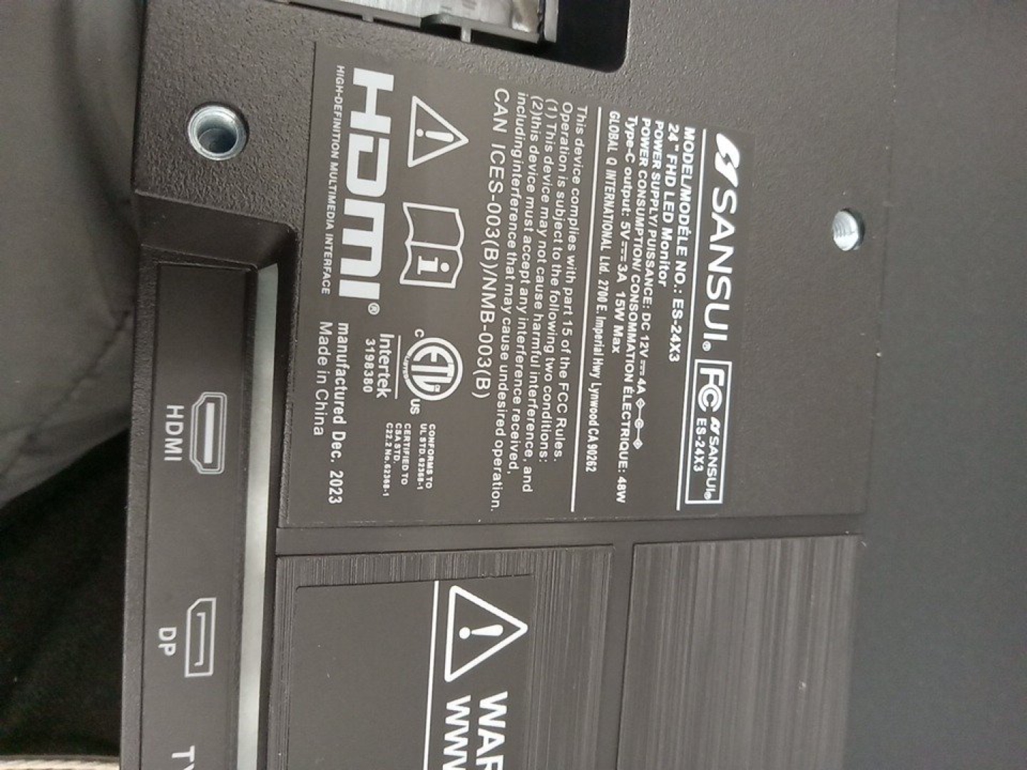**NEW** SANSUI 1080P FHD COMPUTER MONITOR - photo 4