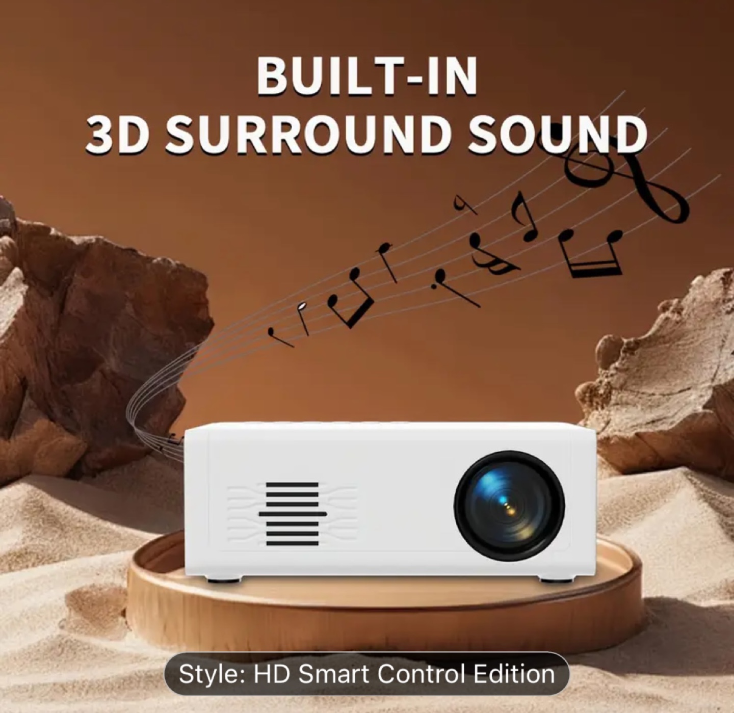 Portable Mini Projector - HD Smart Control Edition