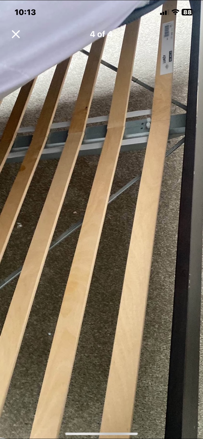 IKEA Double Bed Frame with Headboard - photo 4