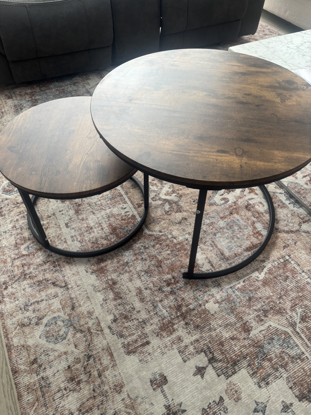 Set of Two Round Coffee Tables - photo 2