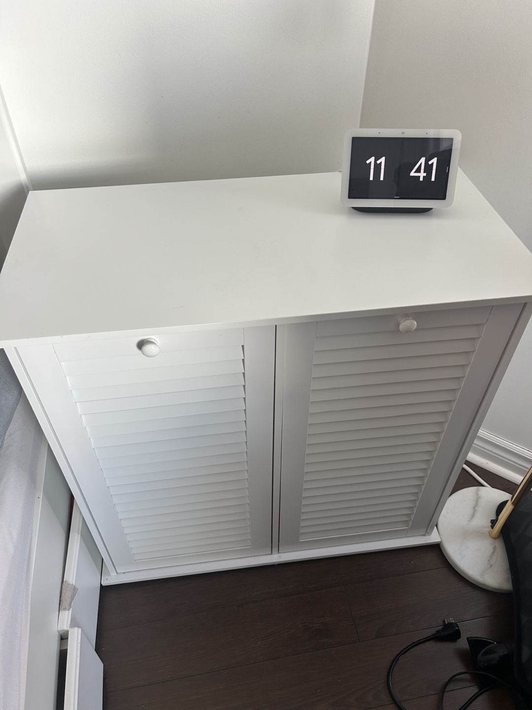 White Double Laundry Cabinet