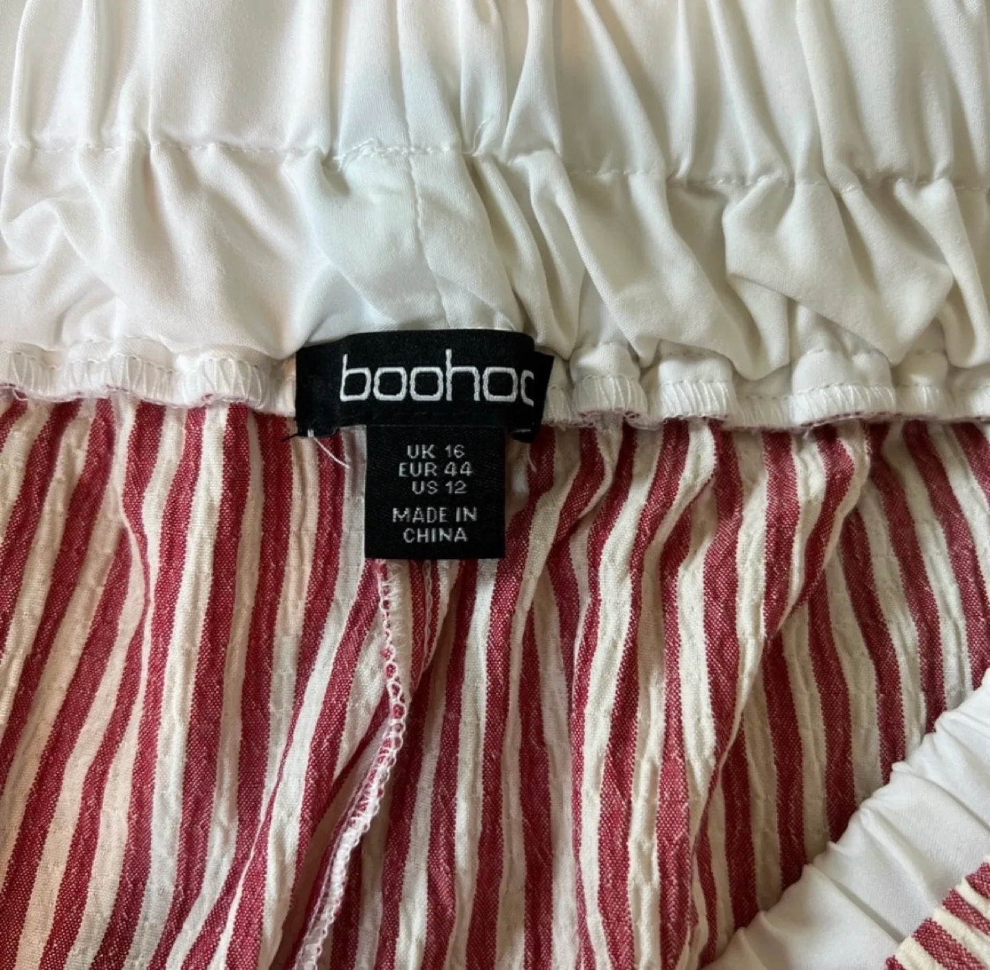 Red and White Striped Wide Leg Pants image indicator(3)