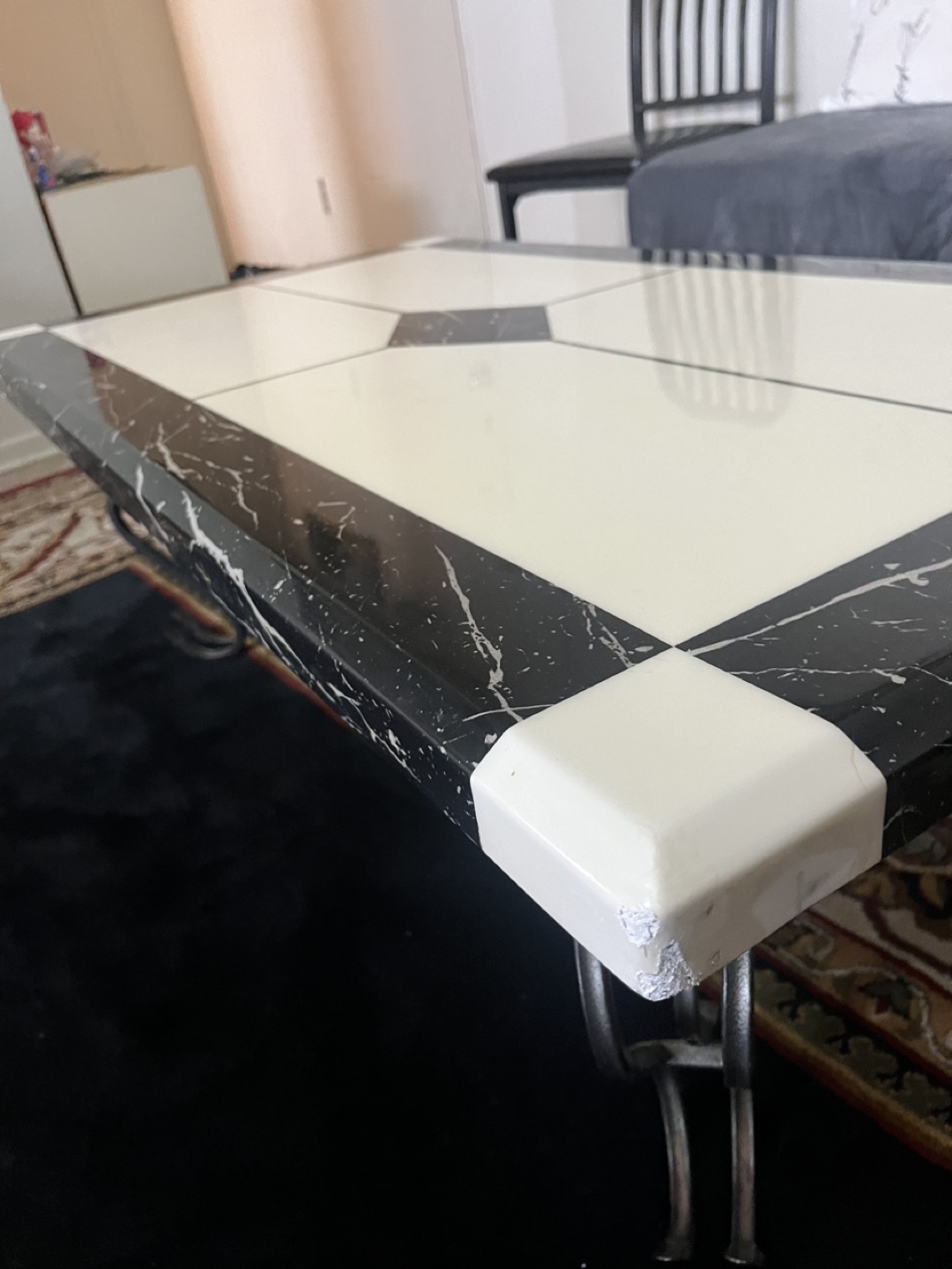 Black and White Marble Coffee Table - photo 2