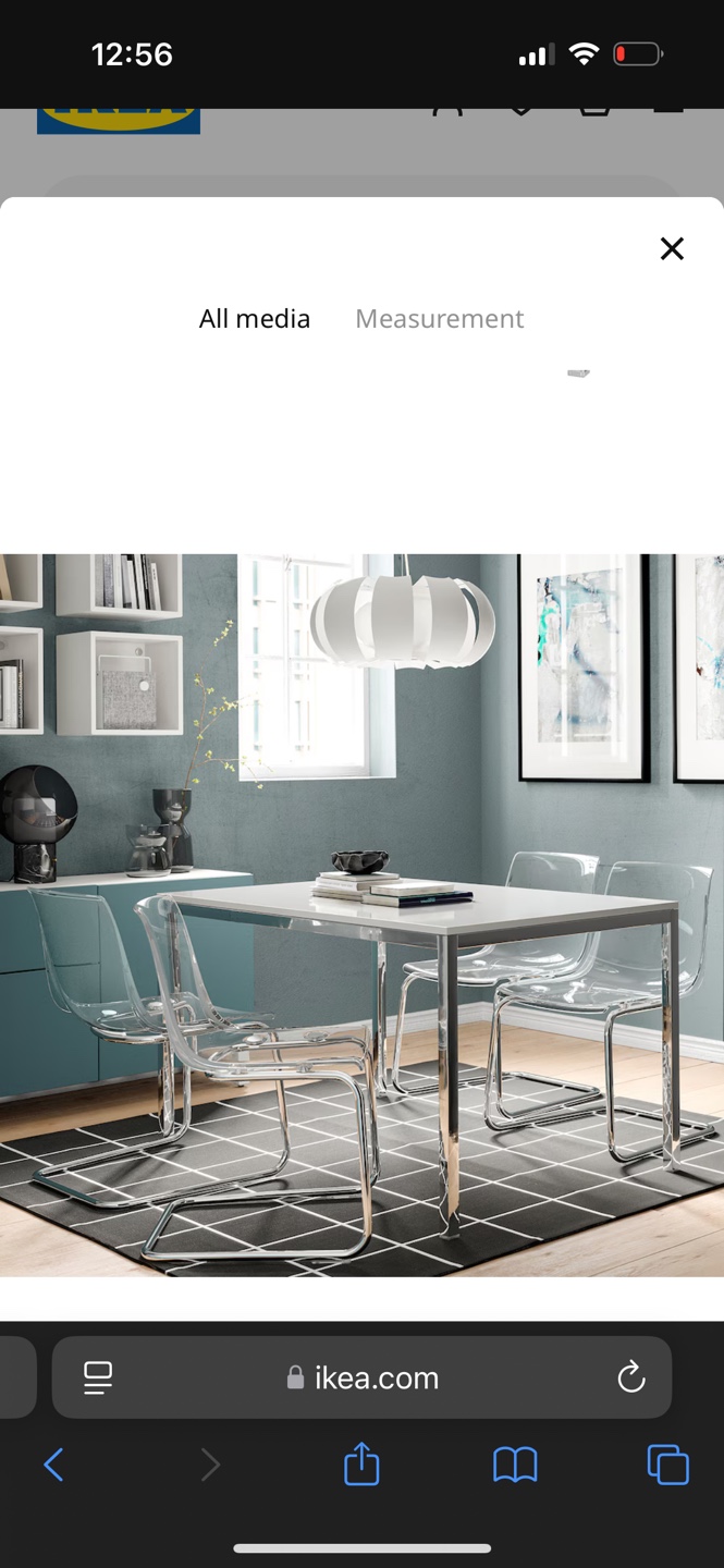 IKEA Clear Dining Chairs and Table