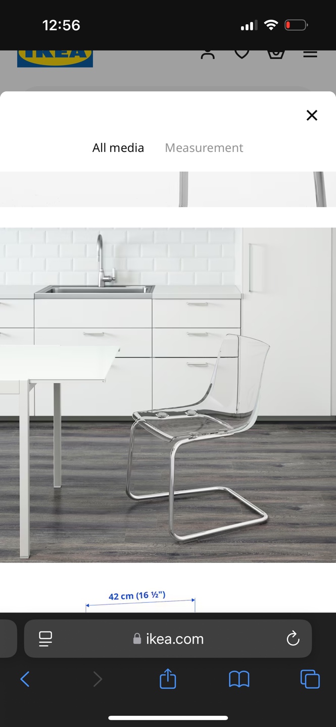 IKEA Clear Dining Chairs and Table - photo 2