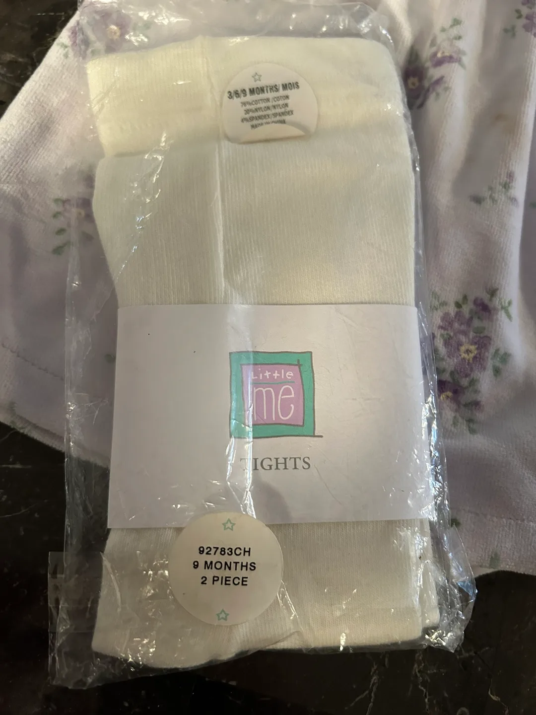 Little Me 3 Month Baby Girl Dress and Tights Set image indicator(3)