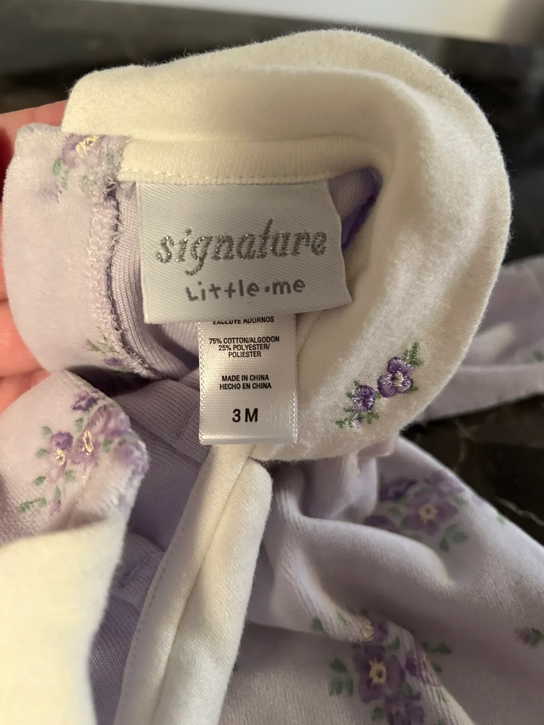 Little Me 3 Month Baby Girl Dress and Tights Set image indicator(5)