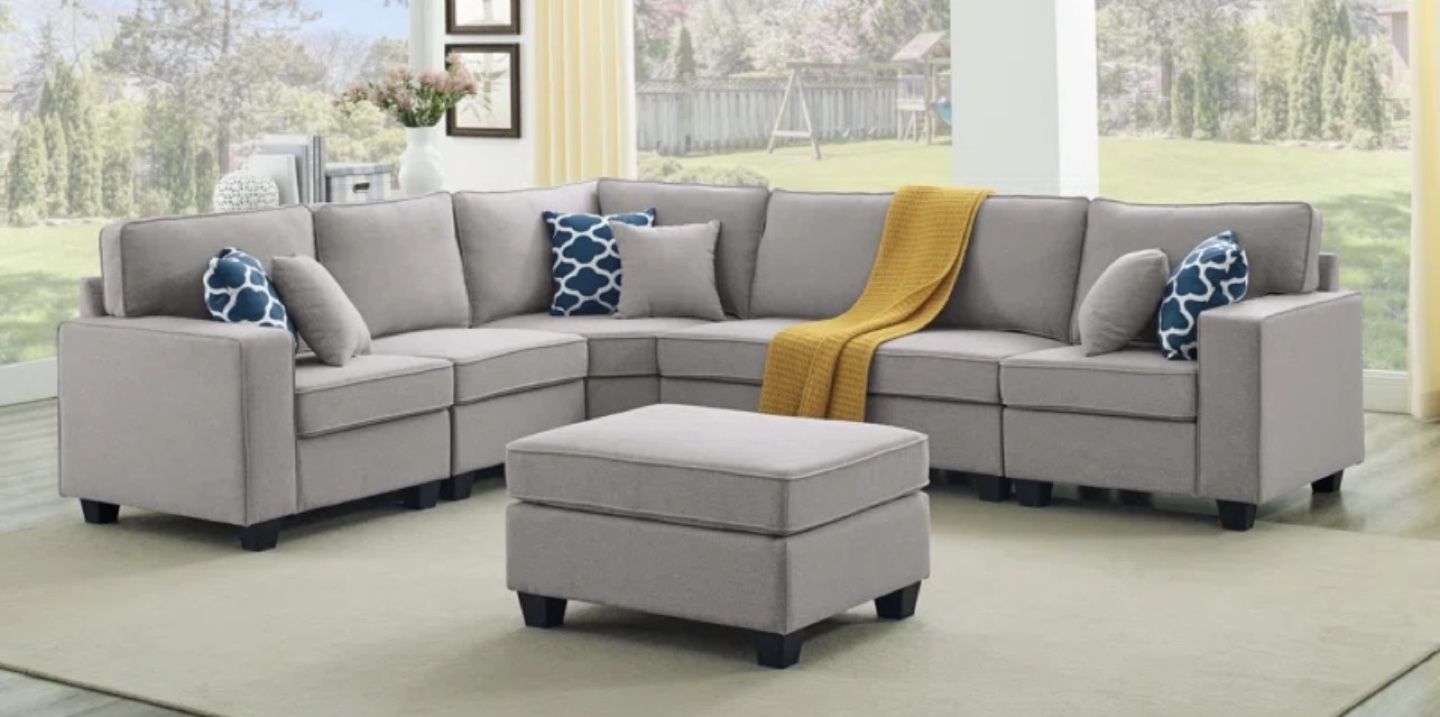 Sectional Sofa with Ottoman