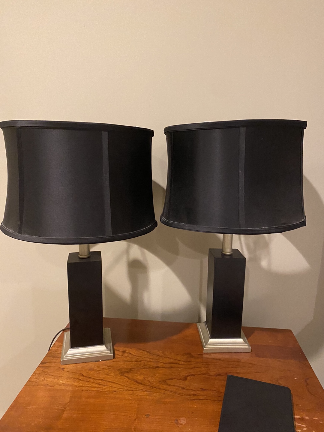 Set of 2 Black Table Lamps