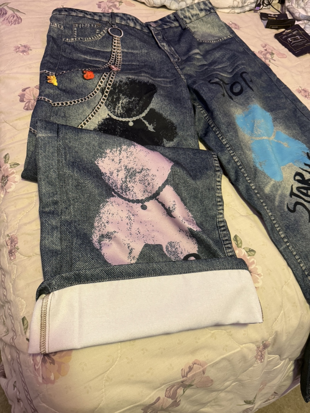 Graphic men Denim baggy  Jeans - photo 4