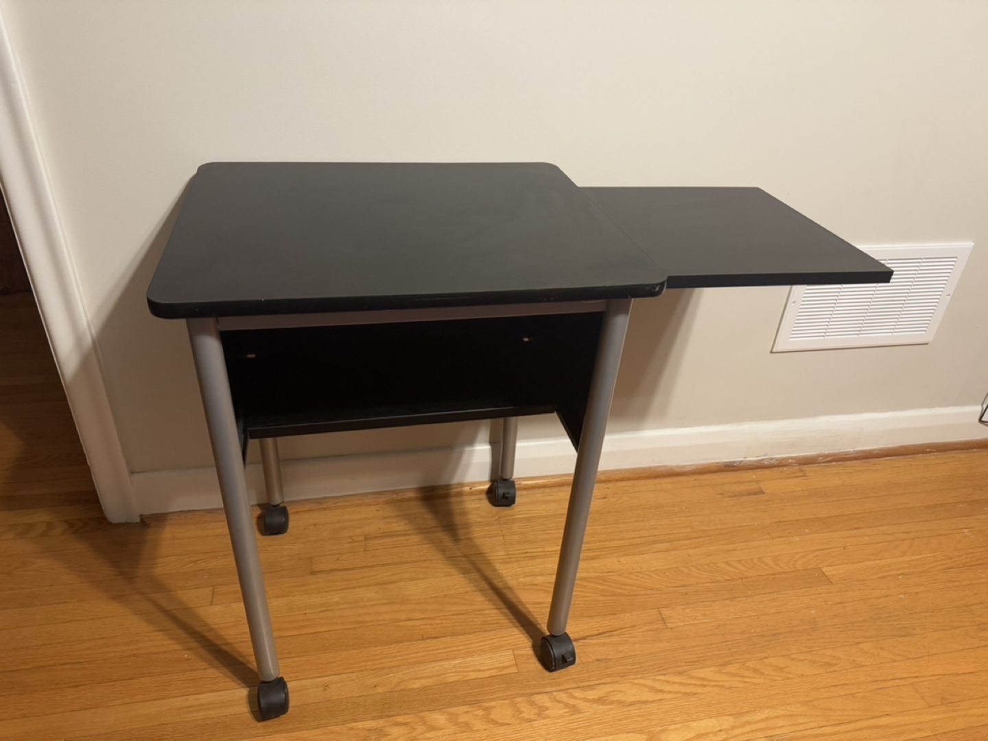 Rolling Desk with Shelf