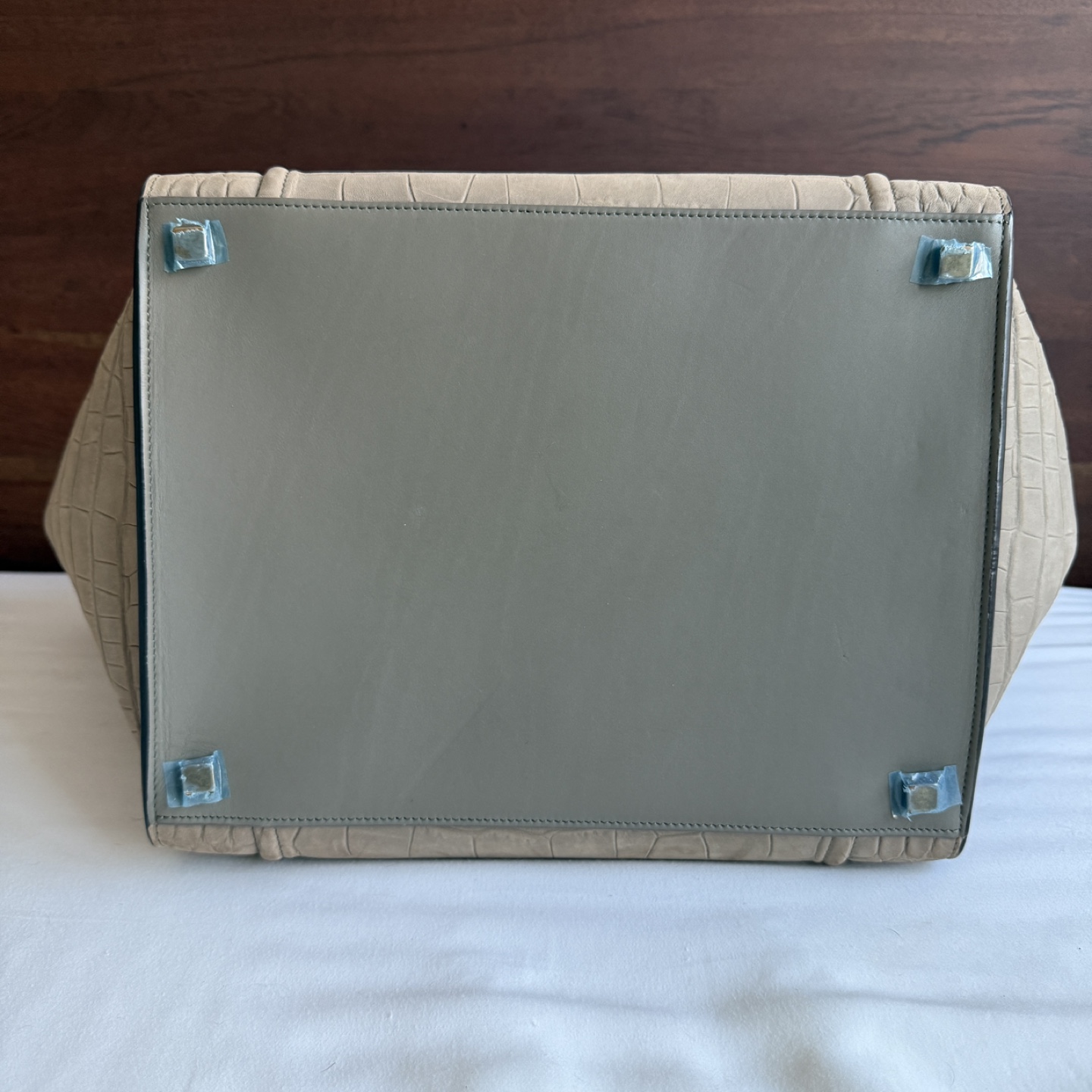Celine Phantom Luggage Croc Embossed Nubuck, Authenticated - photo 5