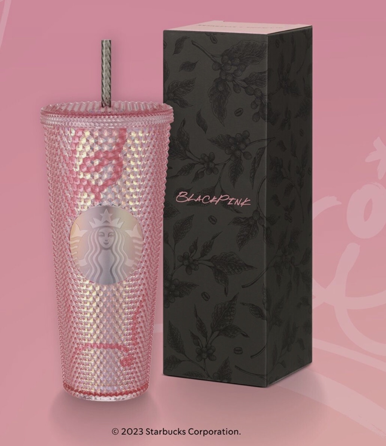 Starbucks Blackpink Limited Edition Cold Cup Tumbler 24oz 710ml