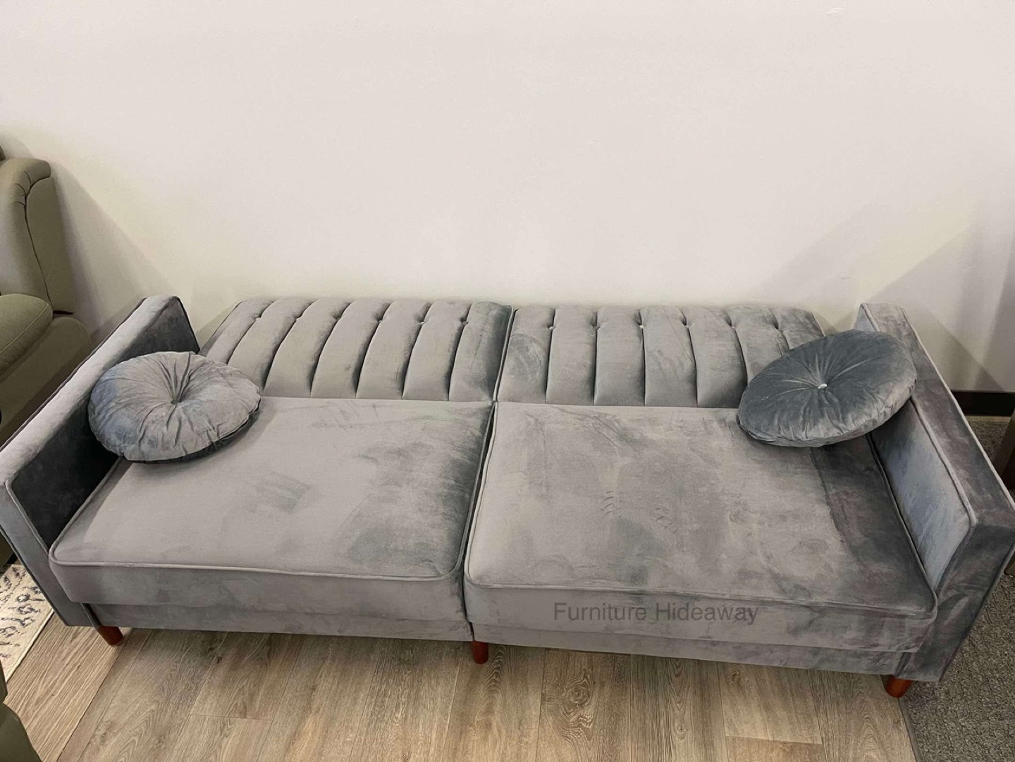 Grey Velvet Futon Couch ✨New Arrival✨