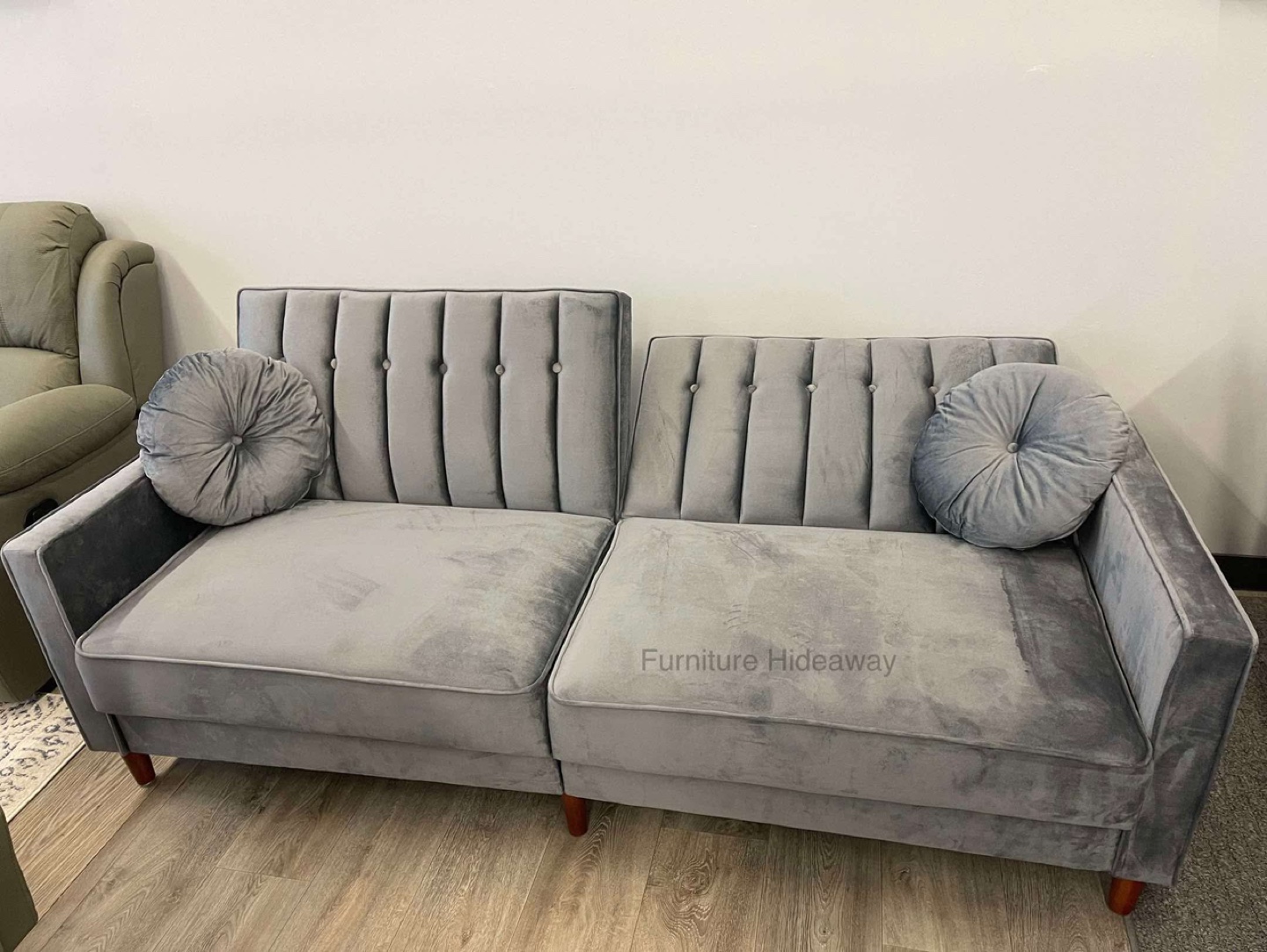 Grey Velvet Futon Couch ✨New Arrival✨ - photo 2