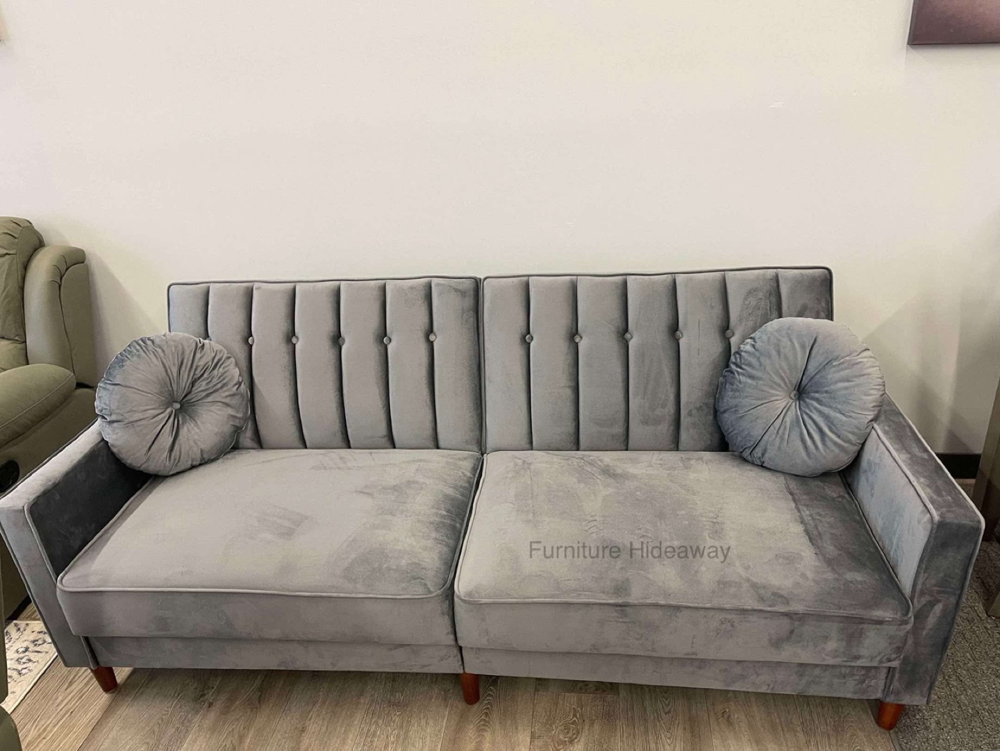 Grey Velvet Futon Couch ✨New Arrival✨ - photo 4