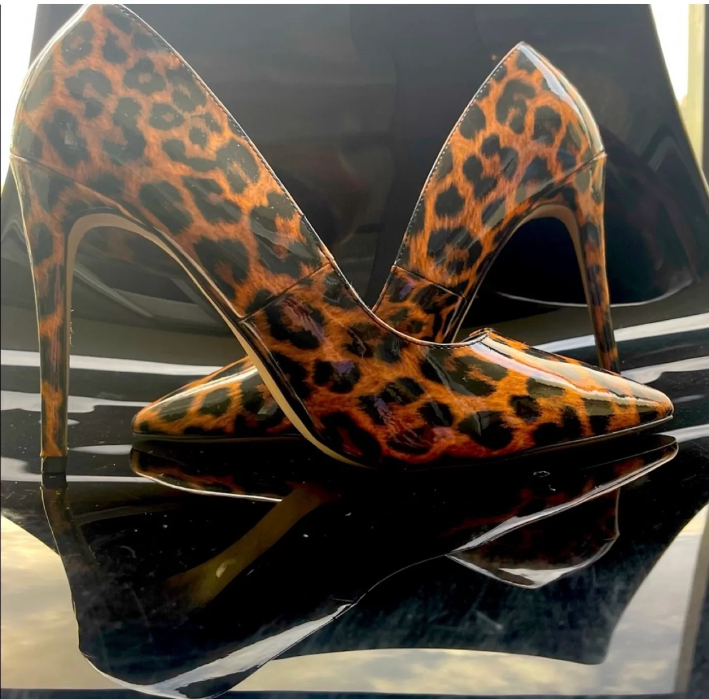 Animal Print Dress Heels Pumps Shoes thumbnail