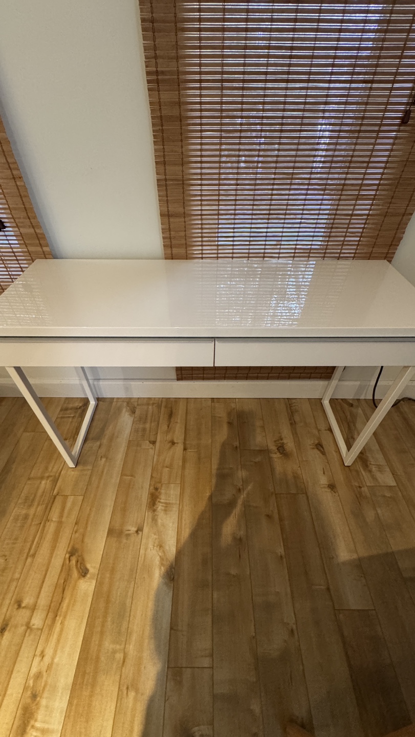 White Desk with Two Drawers