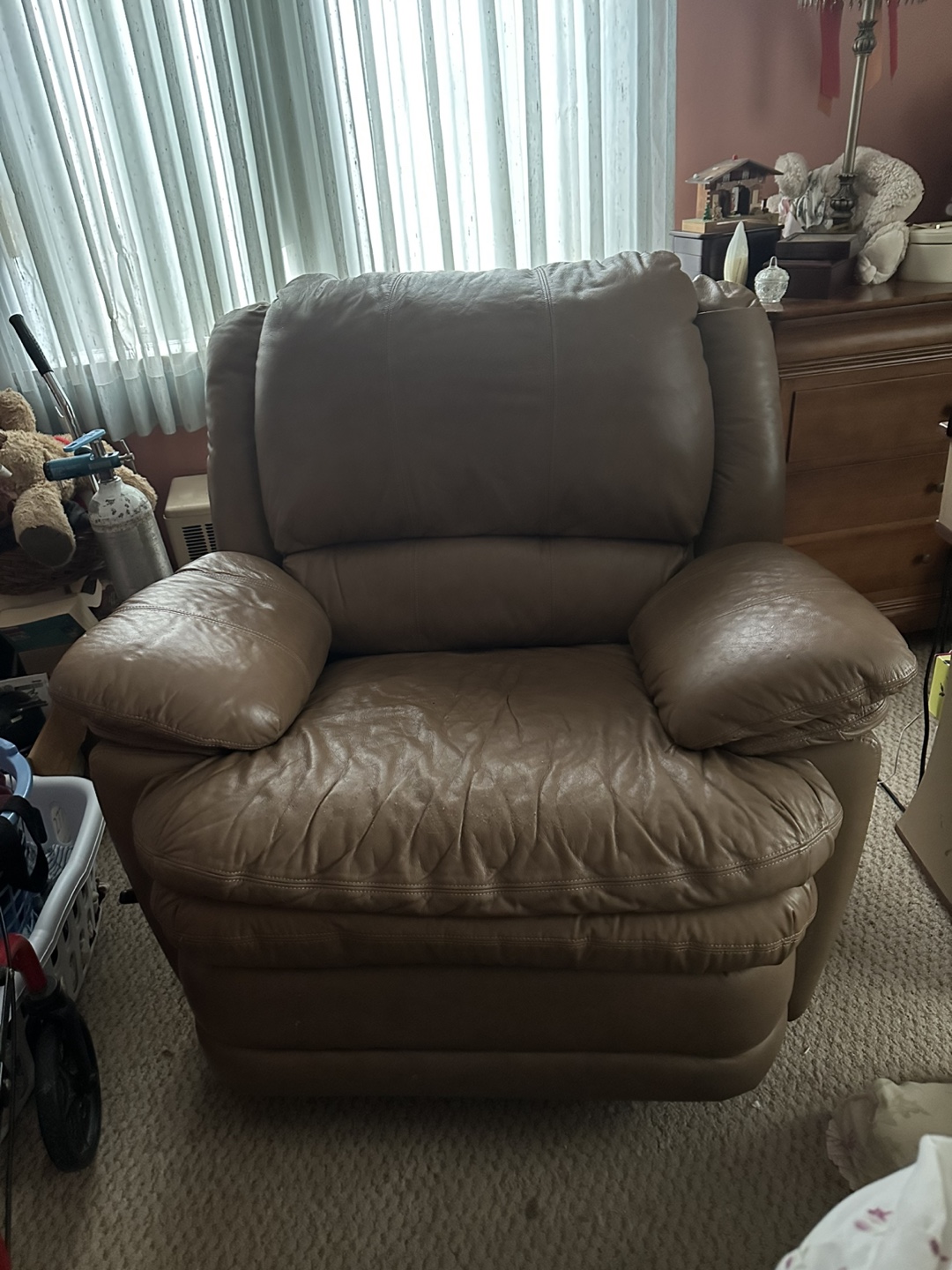 Leather Recliner / Rocker Tan