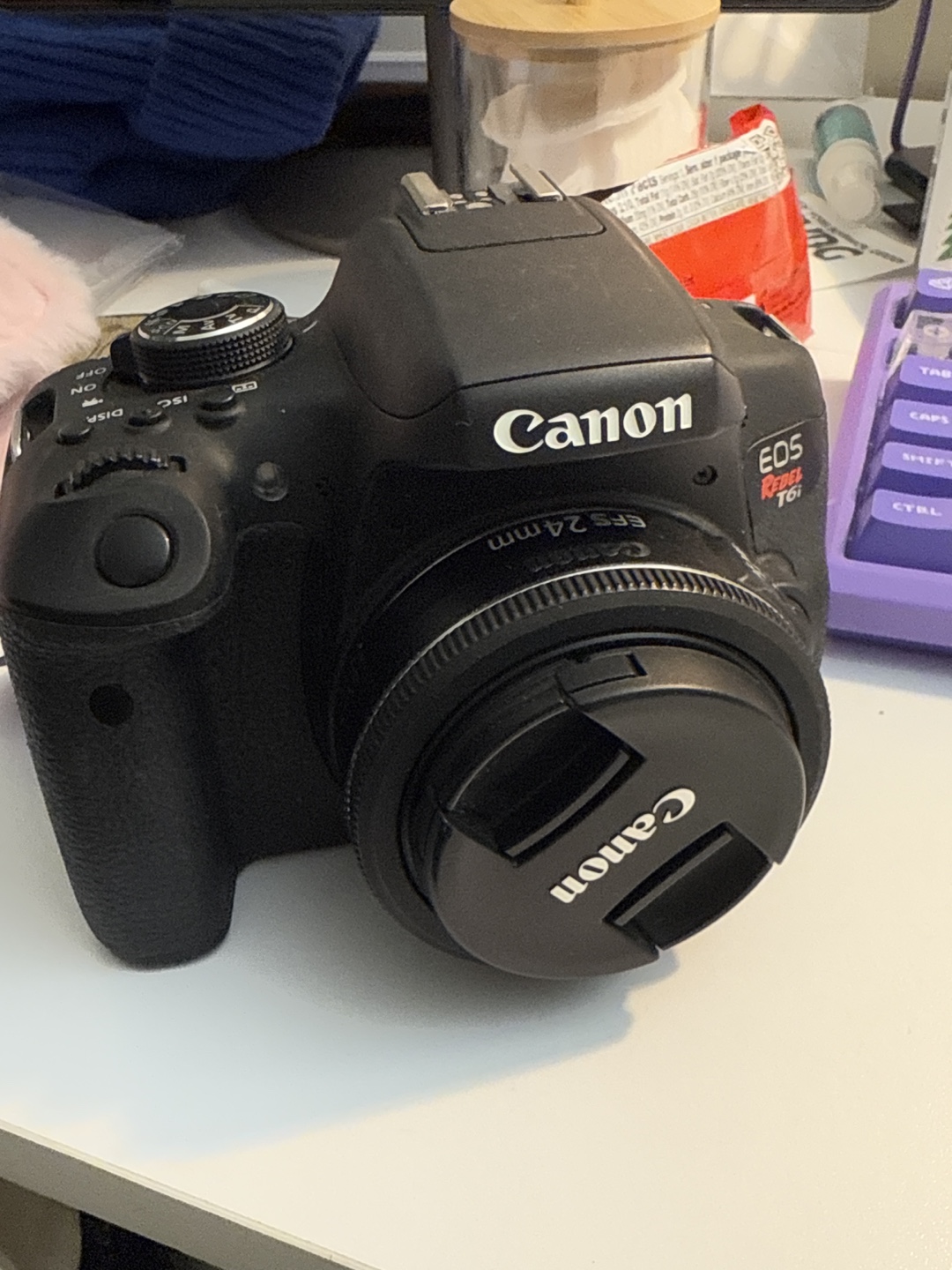 Canon Rebel T6i with 18-55mm lens
