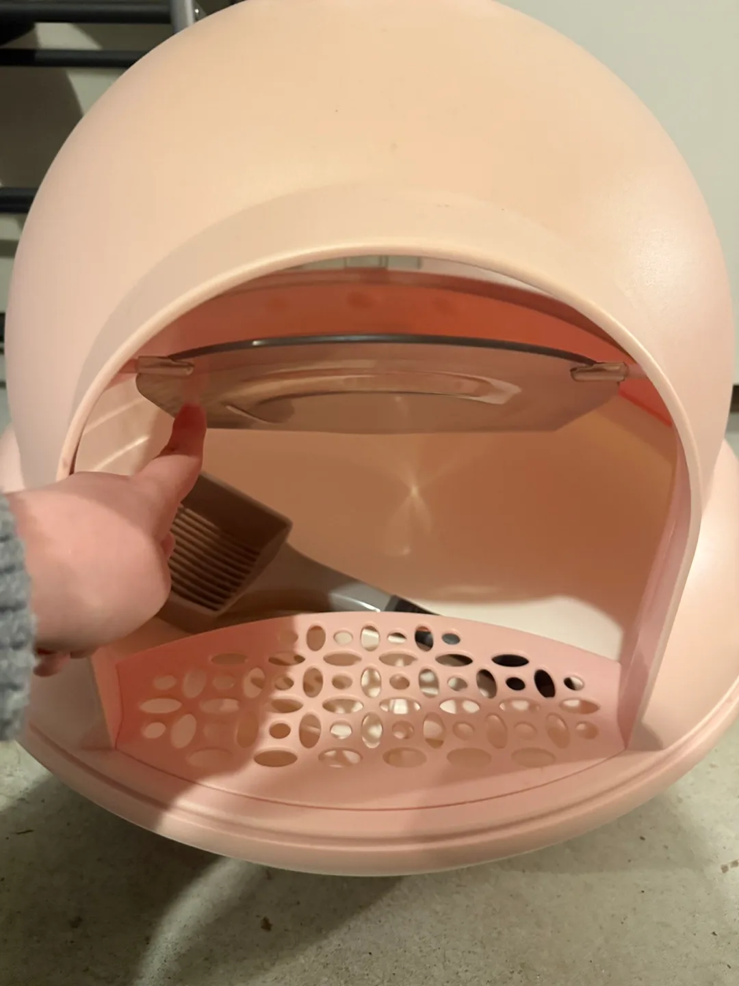 Pink Cat Litter Box image indicator(3)