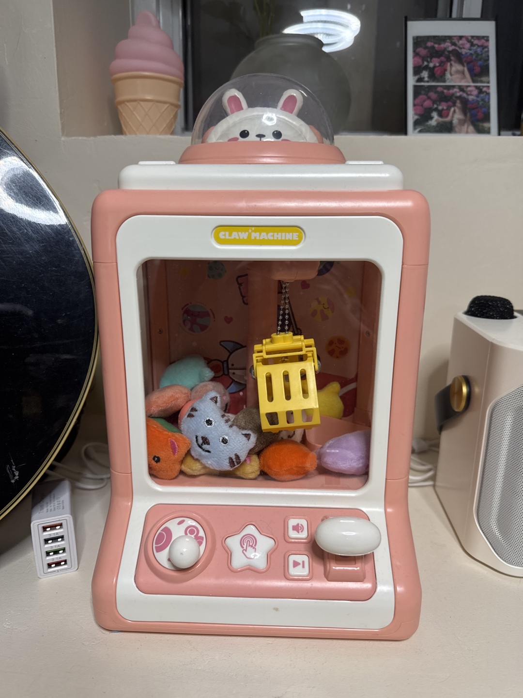 Pink Claw Machine Toy