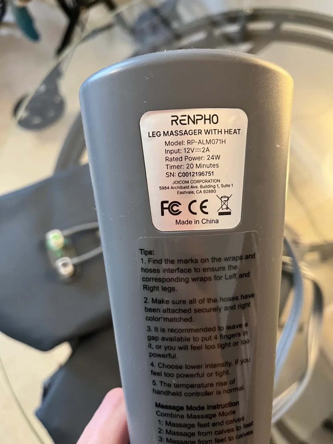 Renpho Leg Massager with Heat image indicator(2)