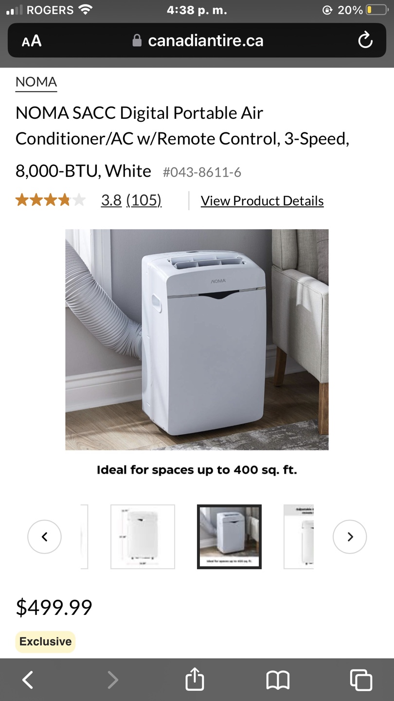 NOMA Portable Air Conditioner - photo 4