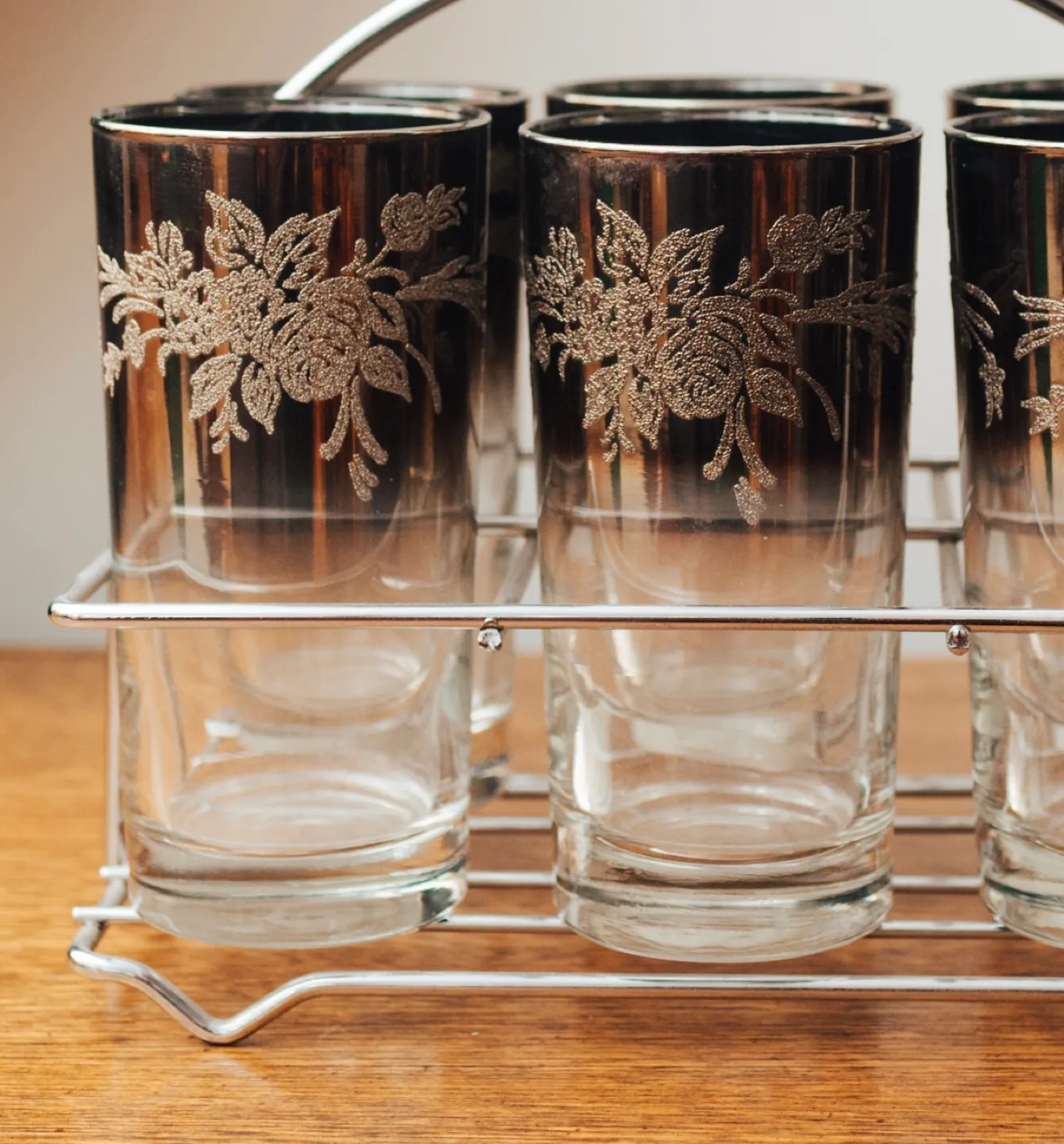 MCM Etched Smoked Glass Highball Set 🤎 image indicator(2)