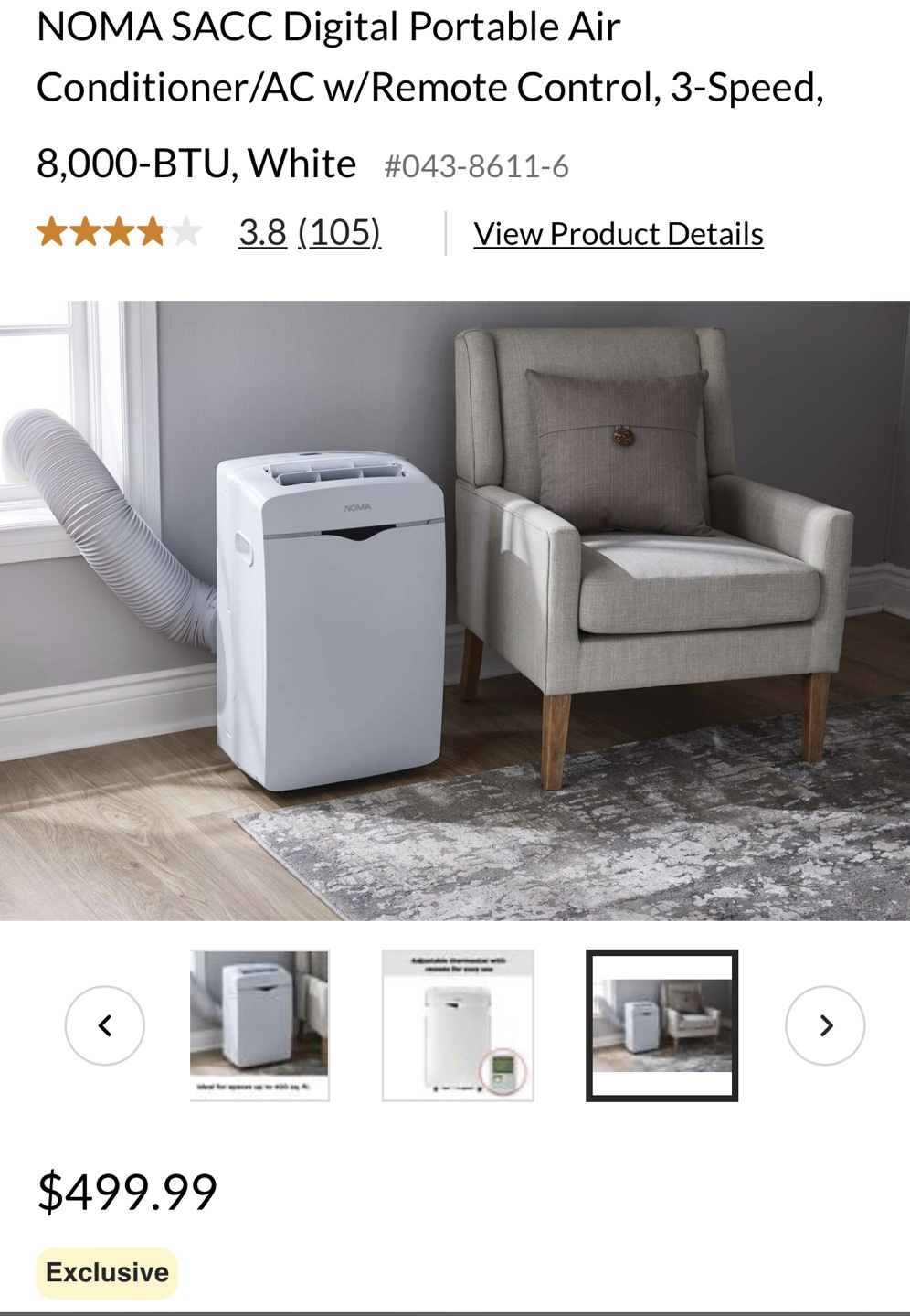 NOMA Portable Air Conditioner - photo 2