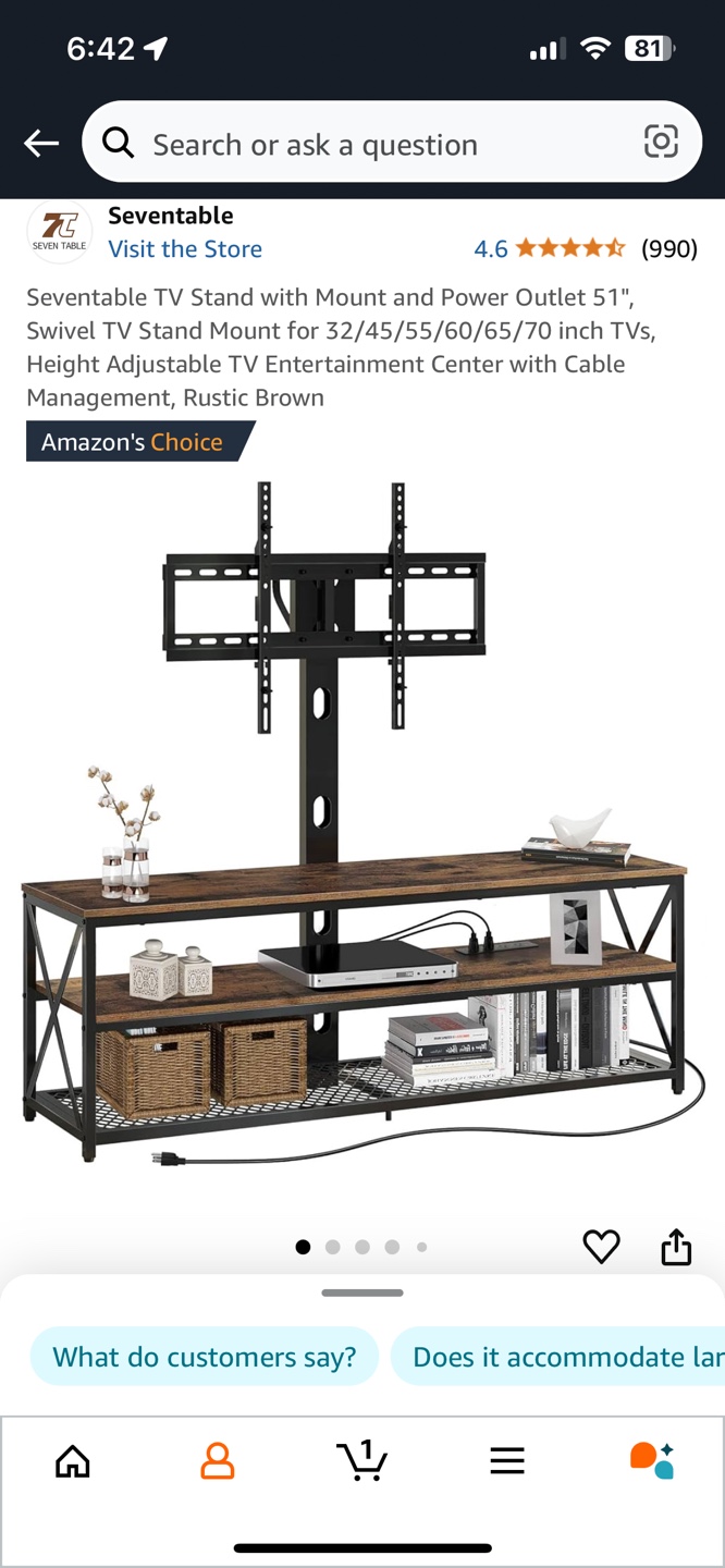 TV Stand with Shelf - photo 5