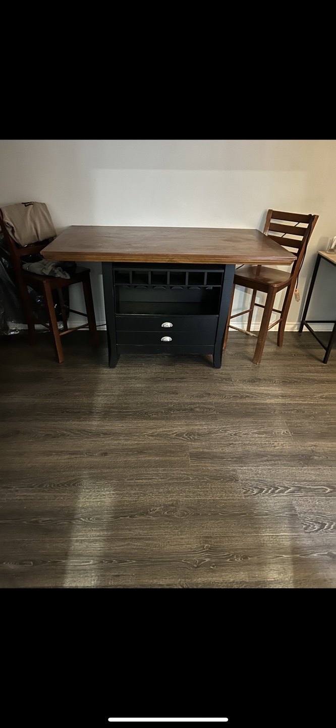 Kitchen bar height Table with Storage - photo 2