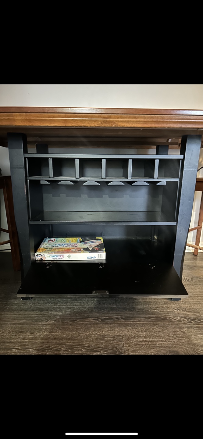 Kitchen bar height Table with Storage