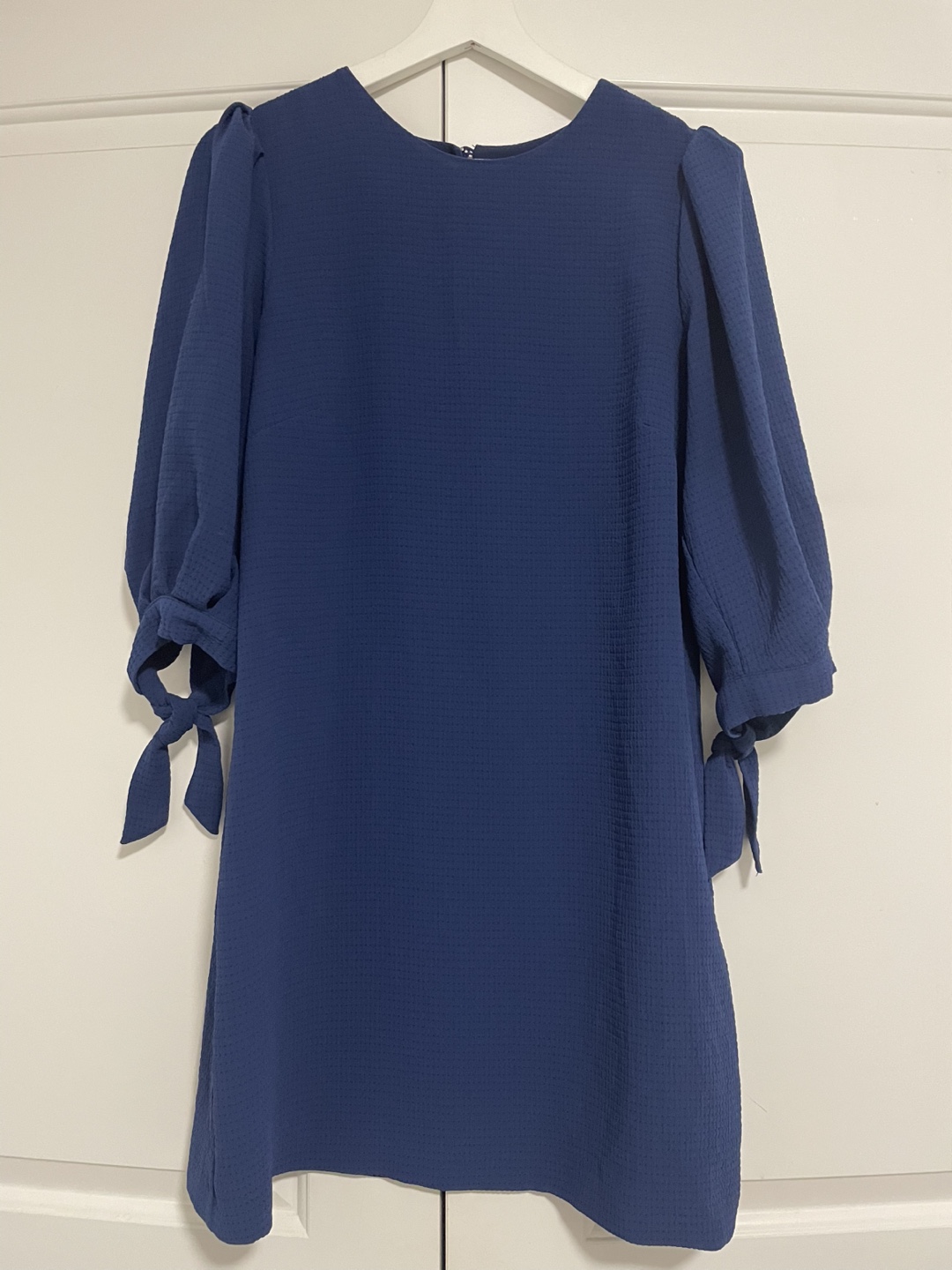 H&M Blue Tie Sleeve Dress Size 8