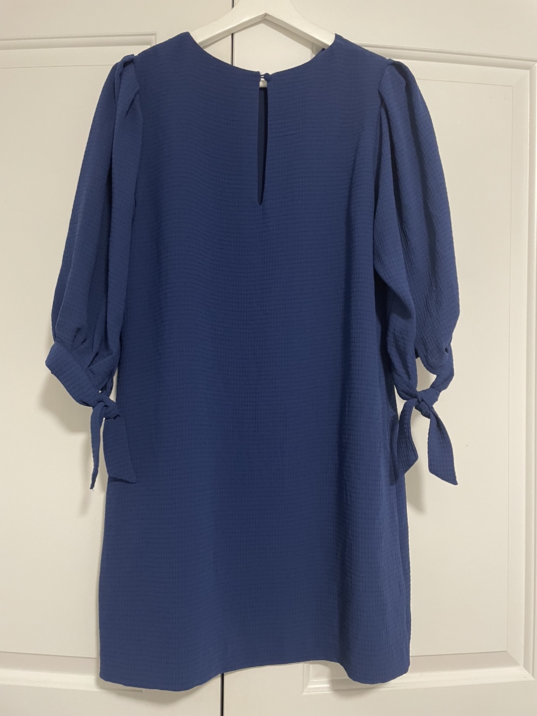 H&M Blue Tie Sleeve Dress Size 8 - photo 3