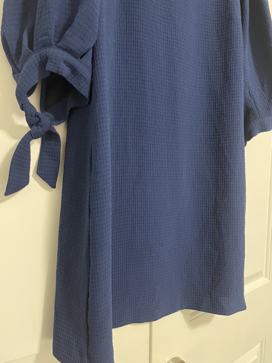 H&M Blue Tie Sleeve Dress Size 8 - photo 2