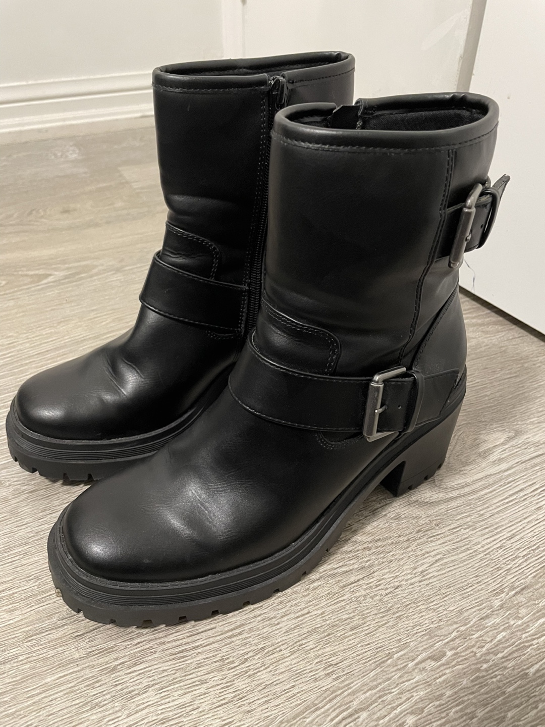 Black Buckle Boots