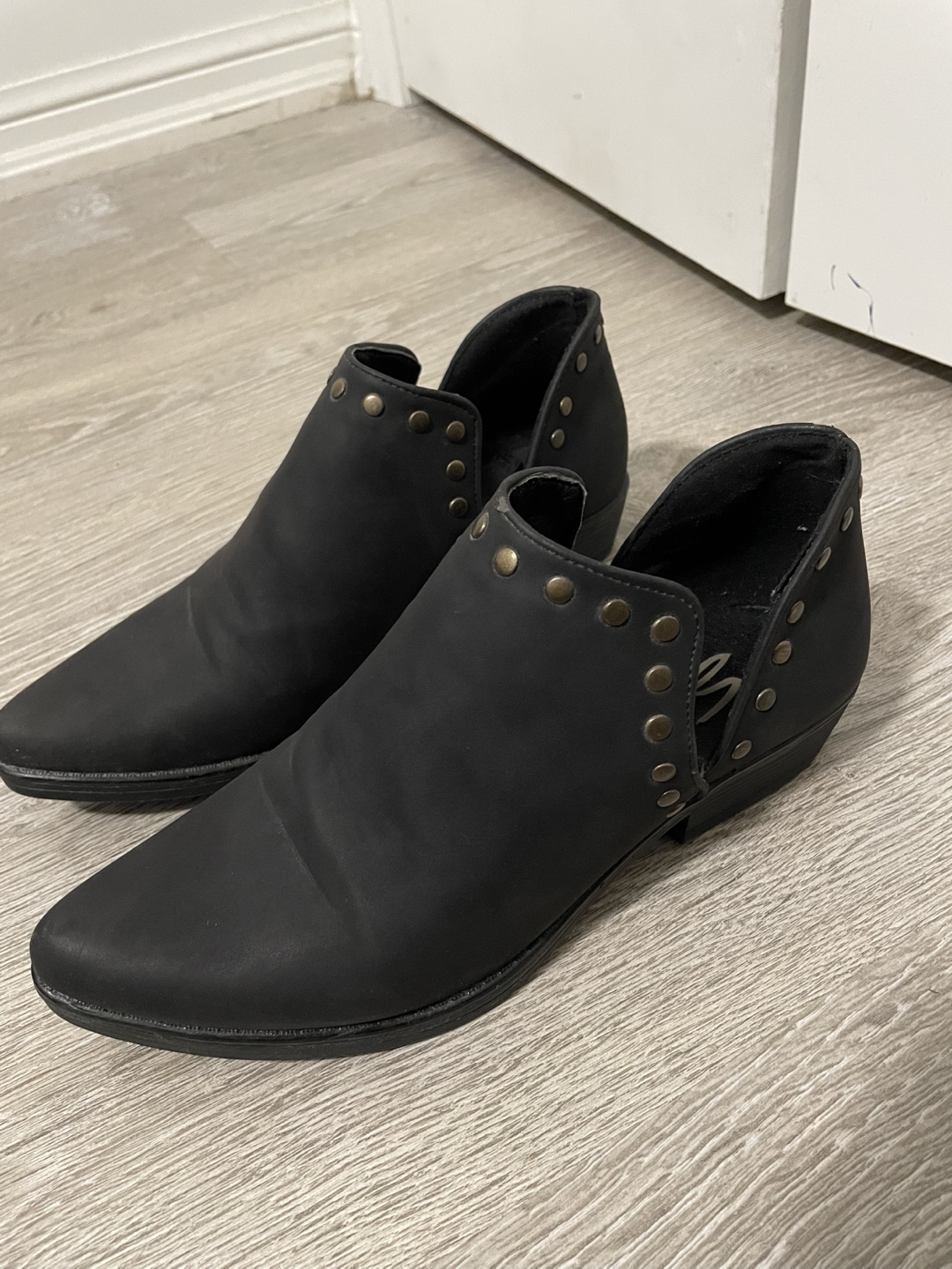 Black leather Ankle Boots size 8 - photo 2
