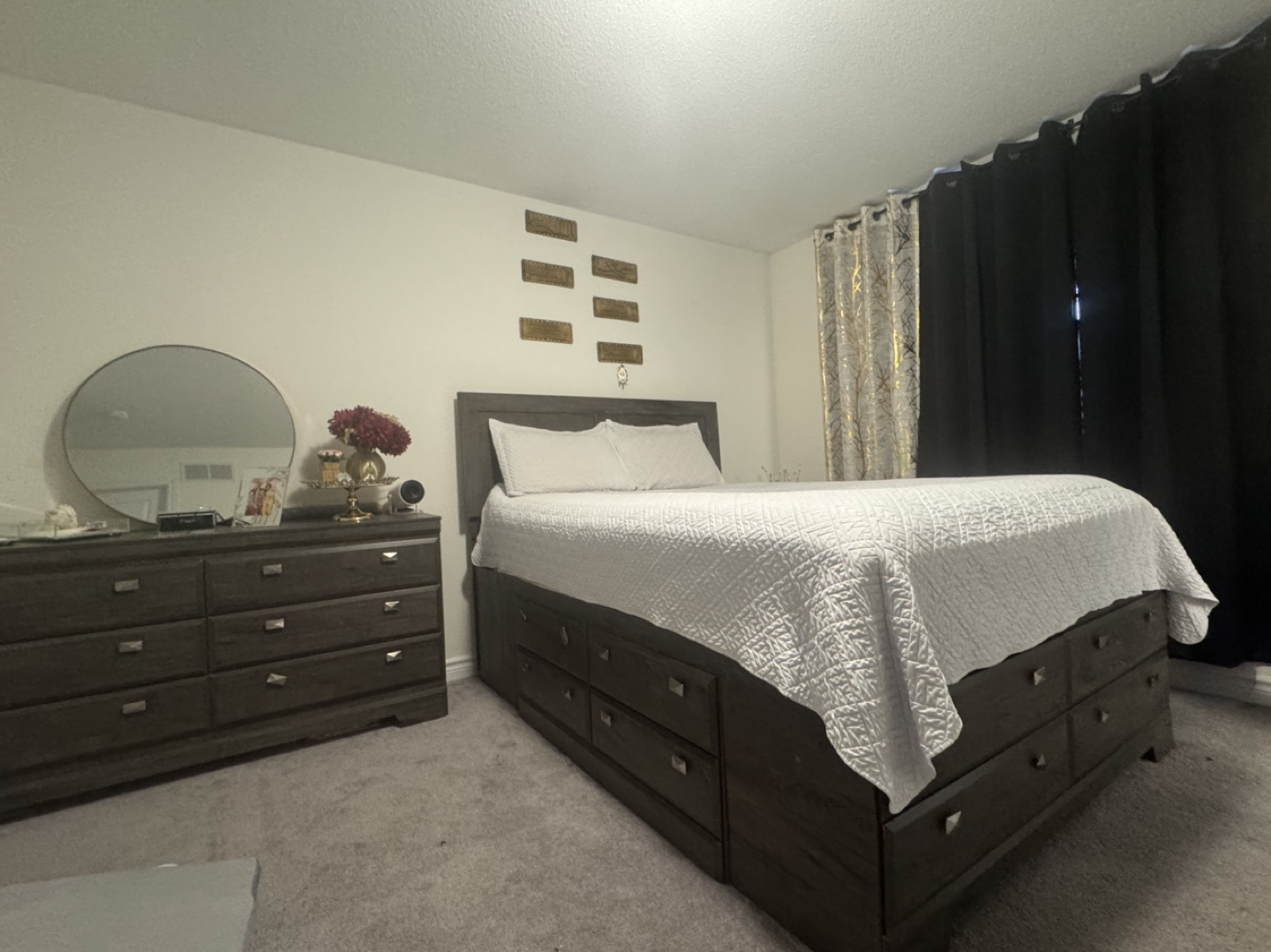 12-Drawer Platform Bed with dresser and 1 nightstand - photo 2