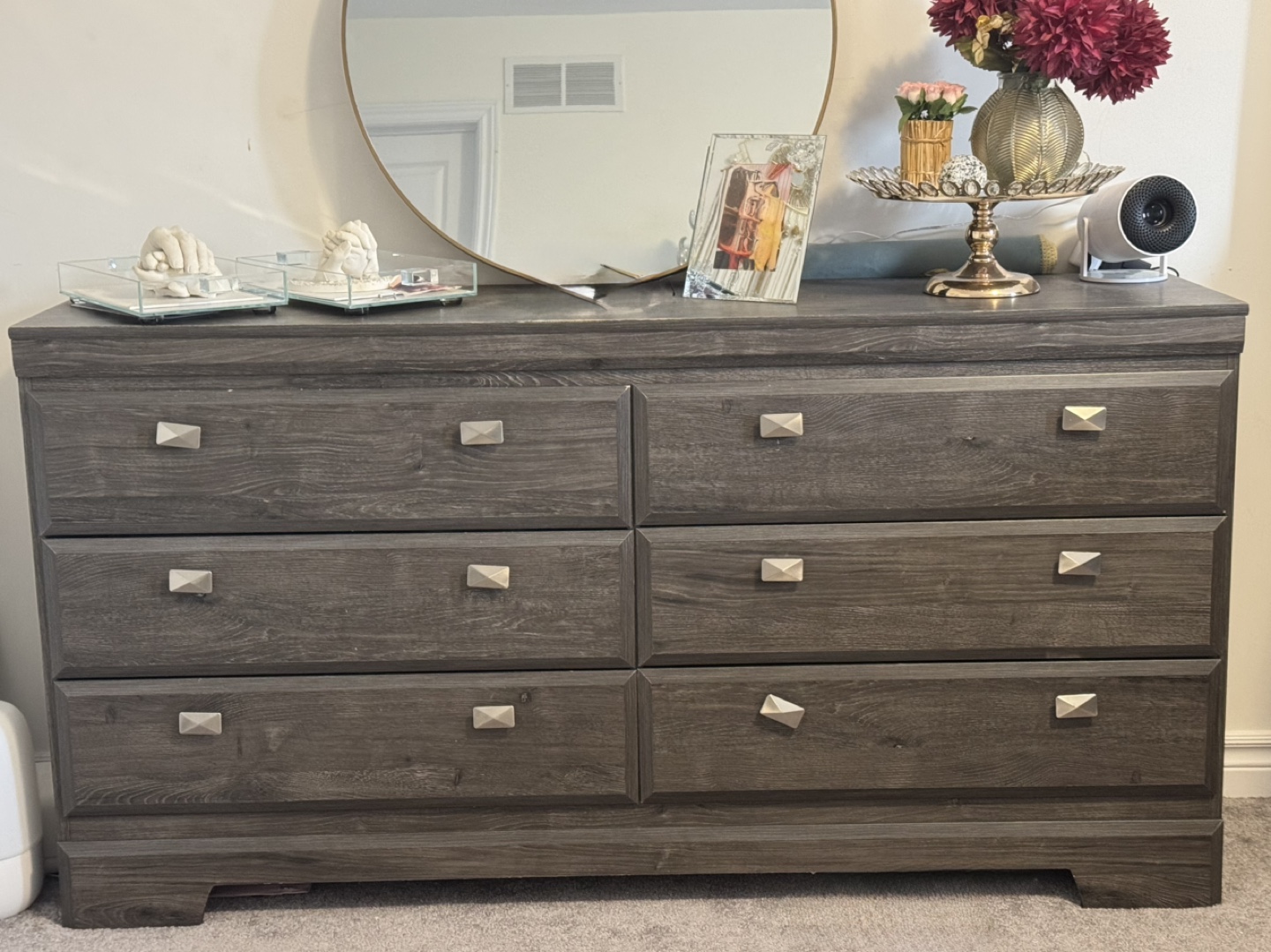 12-Drawer Platform Bed with dresser and 1 nightstand