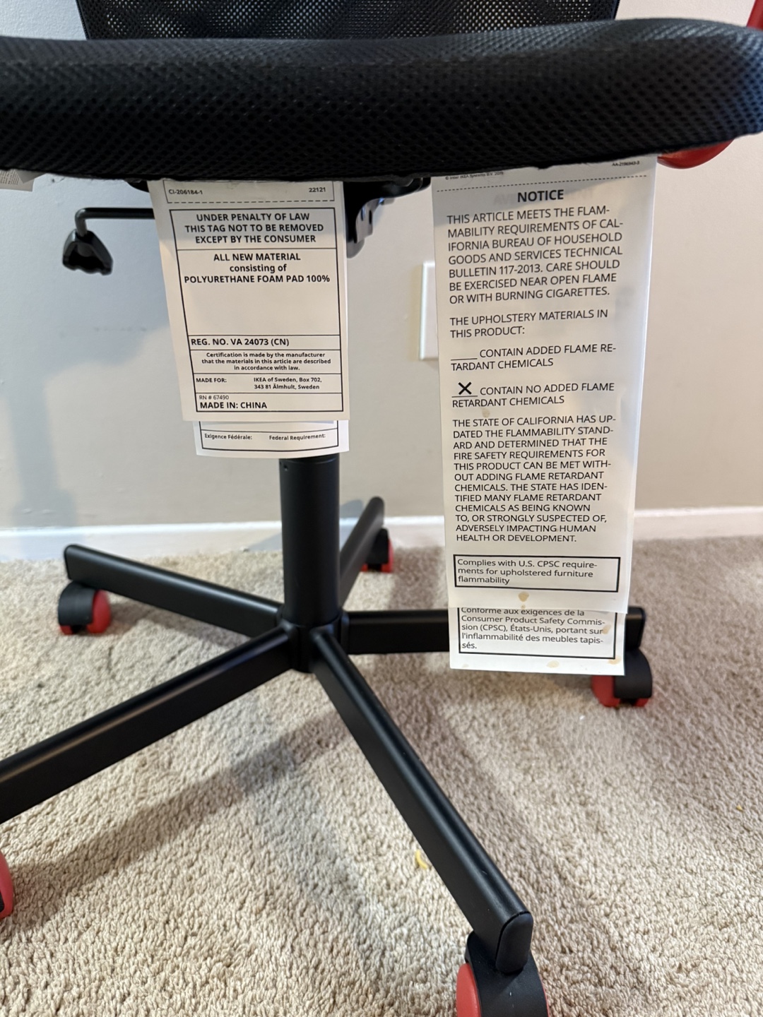 Black and Red Office Chair - photo 4